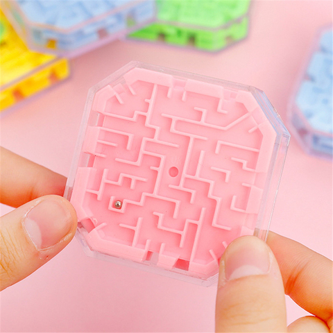 3D labyrinthe Cube magique Transparent à dix faces Puzzle Cube de vitesse jeu de balle à roulettes Cubos labyrinthe jouets pour enfants cadeau jouet éducatif ► Photo 1/5