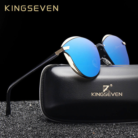 KINGSEVEN – lunettes de soleil yeux de chat pour femmes, polarisées, mode dames, Vintage, UV400 ► Photo 1/5