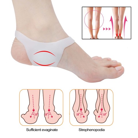 Semelles orthopédiques en Silicone pour hommes et femmes, correcteur de pied de type O, coussinets antidérapants, outil de soins des pieds, 2 pièces ► Photo 1/5