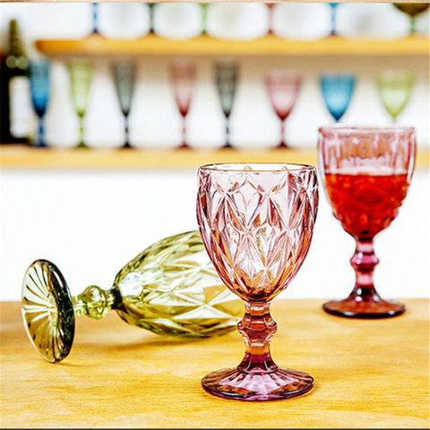 1PC coloré Champagne coupe verre tasses Cocktail whisky tasses cristal Sculpture jus verre gobelet vin verre cristal ► Photo 1/6
