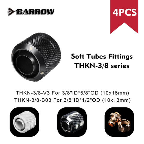 Barrow série THKN-3/8, raccord de Tube souple, adaptateur G1/4 pouces, pour 3/8 