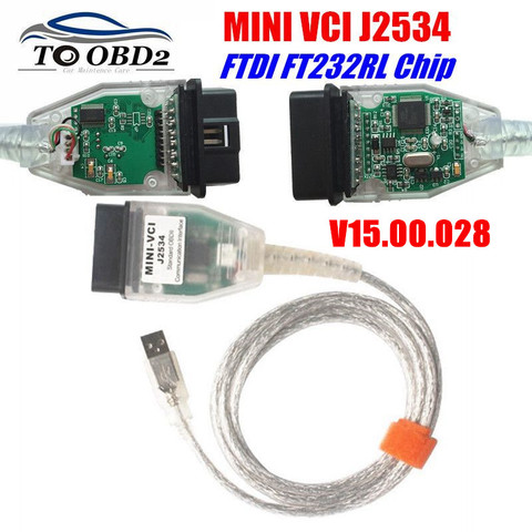 MINI VCI V15.00.028 dernière Version FTDI FT232RL puce haute Performance OBD SAEJ2534 pour Toyota/Lexus MINI-VCI TIS Techstream ► Photo 1/6