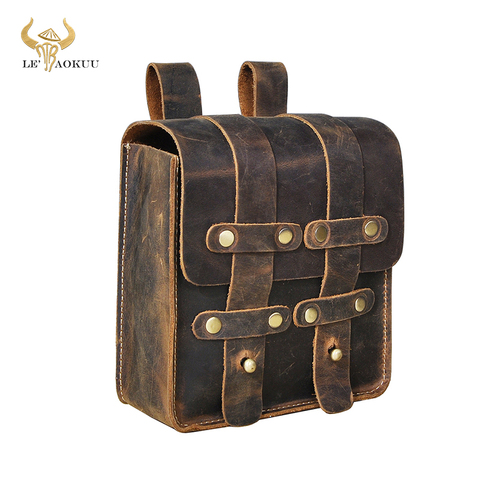 Luxe épais Crazy Horse cuir hommes Vintage voyage ceinture Fanny taille sac Pack Design Bum hanche sac 6.5 