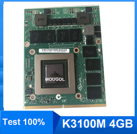 Carte graphique K3100M K 3100M, 4 go, affichage N15E-Q1-A2, VGA, pour DELL M6700, M6800, M6600, HP 8740W, 8760W, Test 100% ► Photo 1/2