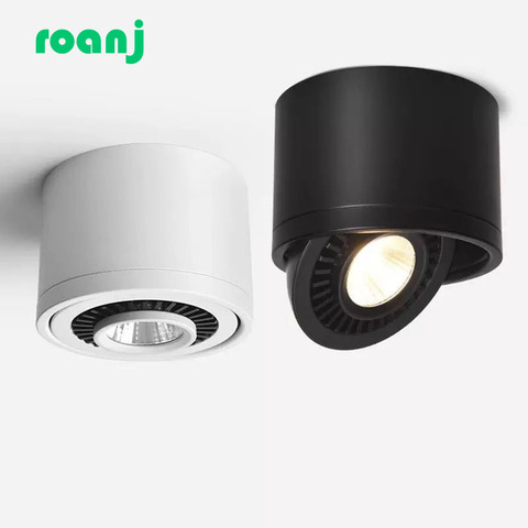 Spot lumineux LED rotatif à 360 ° avec technologie COB, montage en Surface, lumière à intensité réglable, 5/7/9/15W, AC85-265V ► Photo 1/6