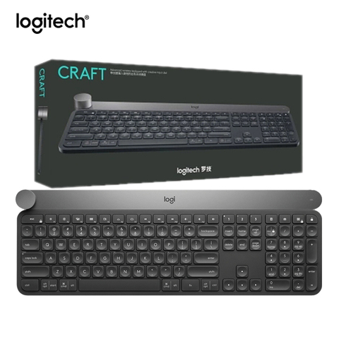 Original Logitech Craft clavier sans fil bouton de commande intelligent connexion Bluetooth interrupteur de connexion multi-appareil gris foncé ► Photo 1/6