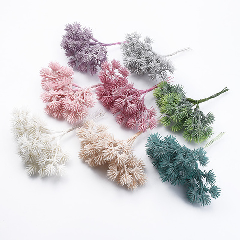 Fausse feuille, 6 pièces de plantes artificielles, vente en gros d'accessoires de mariée pour mariage, décoration de la maison, couronne de noël, diy, cadeaux ► Photo 1/6