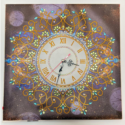 Horloge murale pour peinture diamant, forme spéciale, montre 5D, broderie en points de croix, mosaïque en strass, décoration d'intérieur, à faire soi-même ► Photo 1/6