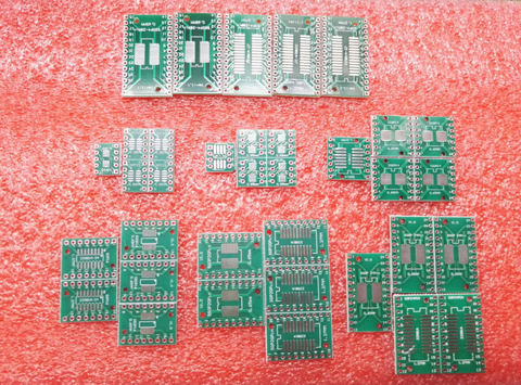 35 pièces = 7 valeur * 5 pièces Kit de carte de circuit imprimé SMD tourner pour tremper SOP MSOP SSOP TSSOP SOT23 8 10 14 16 20 24 28 SMT pour tremper ► Photo 1/6