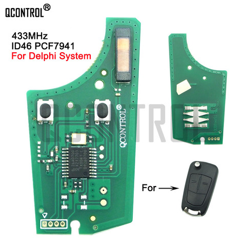 QCONTROL – Circuit imprimé pour clé télécommande de voiture, pour Opel/Vauxhall Corsa D 2007 – 2012, Meriva B 2010 – 2013 ► Photo 1/1