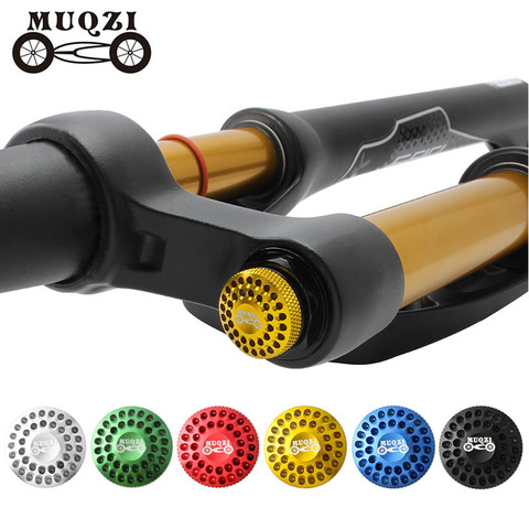 MUQZI vélo épaule Air fourche couverture pour Shcrader Valve Suspension Air gaz fourche en alliage d'aluminium protecteur capuchon vtt vélo Accessoty ► Photo 1/6