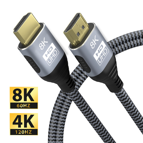 Flexibilité HDMI-compatible câble Haute Vitesse 8K 60 hz 4K 120hz UHD HDR 48Gbps Ycbcr4:4:4 câble Convertisseur pour PS4 Projecteur HDTV ► Photo 1/6