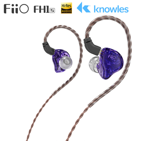 FiiO FH1s HiFi stéréo 1BA (Knowles) + 1 écouteur hybride dynamique IEM avec 0.78 2 broches câbles détachables avec des basses profondes hifi ► Photo 1/6