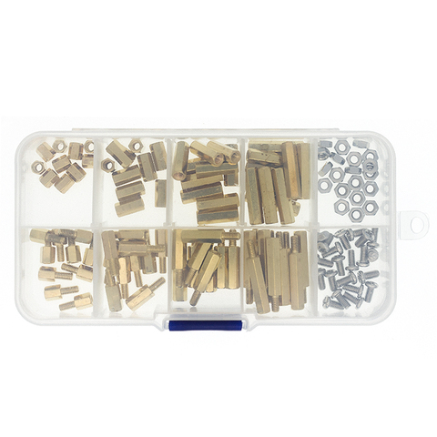 Kit d'assortiment d'écrous à vis hexagonales, entretoise en laiton M3, pour carte PCB, 120 pièces ► Photo 1/6