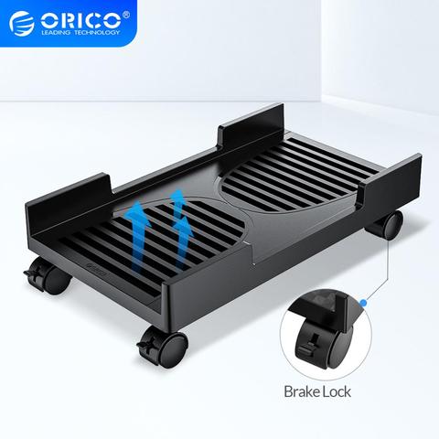 ORICO tours d'ordinateur Mobile support support de bureau support de roulement CPU avec roulettes de verrouillage pour boîtiers d'ordinateur ► Photo 1/6