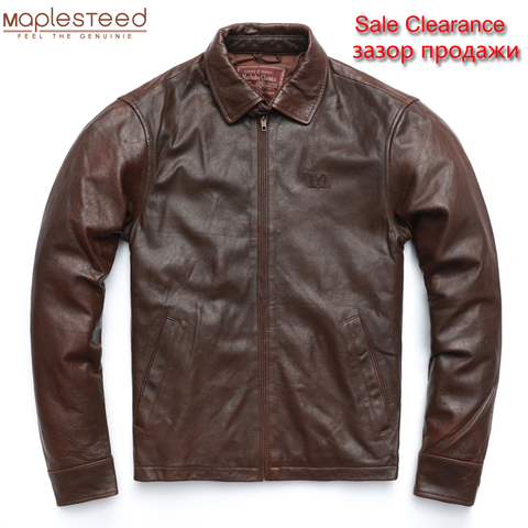 Blouson en cuir, homme, en cuir véritable, en peau de mouton naturel, liquidation 100%, M503 ► Photo 1/6