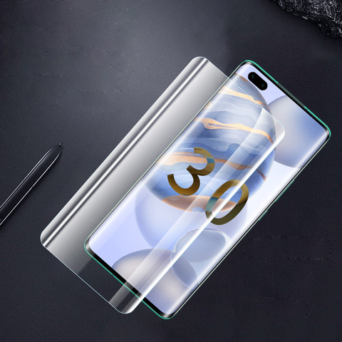 Verre UV pleine colle pour Huawei Honor 30 Pro Plus 5G 3D protecteur d'écran incurvé pour Honor 30 Pro Film de protection en verre trempé ► Photo 1/6