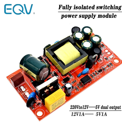 12V 1A / 5V1A module d'alimentation à découpage entièrement isolé/220V tourner 12V 5V double sortie/module de AC-DC ► Photo 1/6