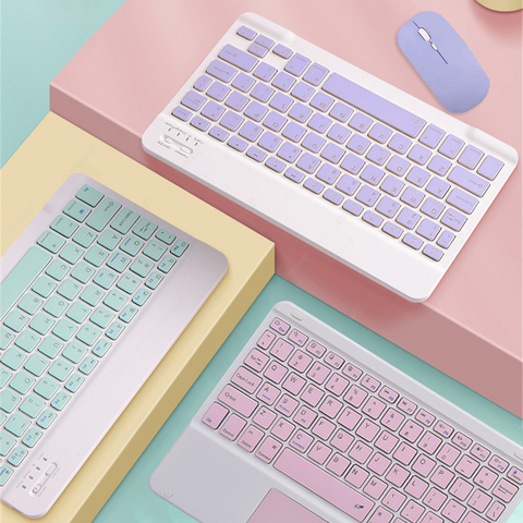 Joli clavier et souris russe, arabe, hébreu, coréen et espagnol, pour iPad Pro 11, 10.2, 2022, 2022, 7, 7e, 8, 8e Air, 2, 3, 4, Pro ► Photo 1/6