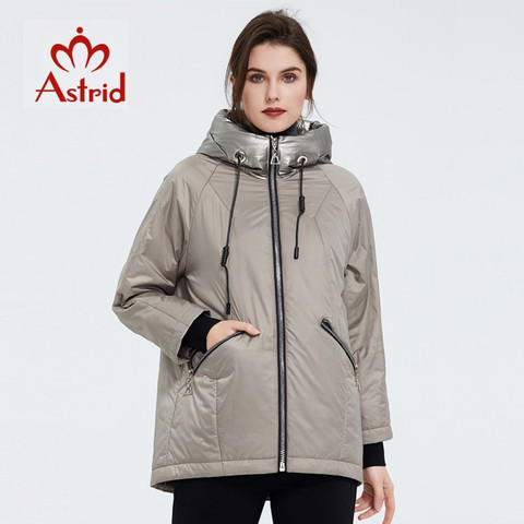 Astrid 2022 nouveauté printemps jeune mode courte femmes manteau de haute qualité vêtements d'extérieur pour femmes décontracté veste à capuche mince manteau AM-9343 ► Photo 1/6