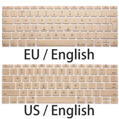 Peau de clavier en silicone souple EU-US, pour Macbook Retina 12 couverture de clavier A1534, protection de la peau de clavier ► Photo 1/6