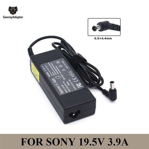 Chargeur 19.5V 3,9a 76W 6.5x4.4mm pour SONY Vaio, adaptateur secteur 19.5V ► Photo 1/6