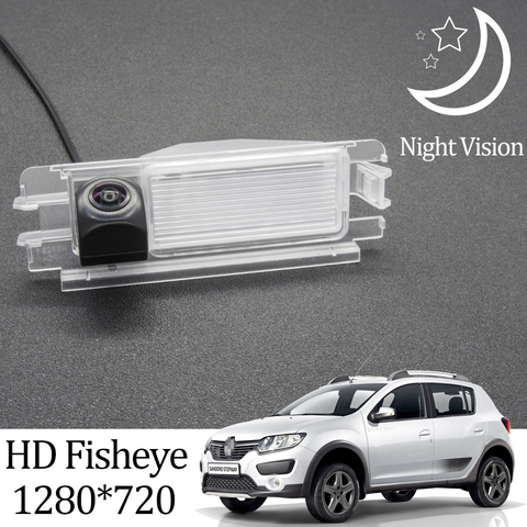 Owtosin – caméra de recul Fisheye HD 1280x720 pour voiture, pour Renault Sandero Stepway/Dacia Sandero 2012 – 2022 ► Photo 1/6