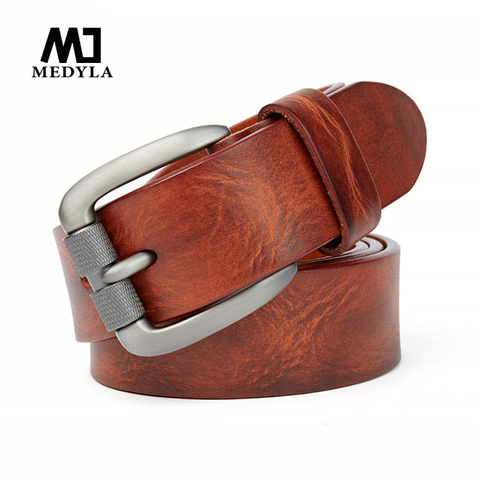 MEDYLA homme Ceintures En Cuir De Haute Qualité Pour Hommes Vintage Boucle Ardillon Ceinture Sangle Ceinture De Jeans Pour Homme Ceinture en Peau De Vache ► Photo 1/6