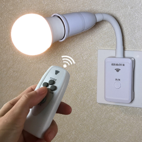 E27 Lampe Ampoule Télécommande sans fil + Douille Base support de