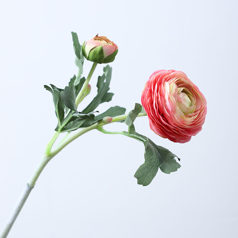 Grandes fleurs artificielles de Ranunculus Asiaticus, pour noël, automne, décoration de mariage ► Photo 1/4