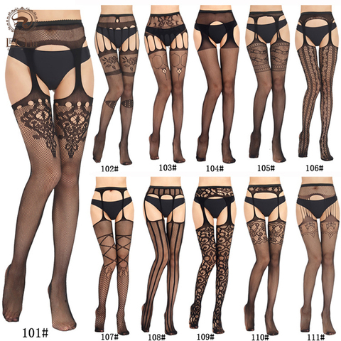 Collants érotiques pour femmes, Lingerie Sexy, en résille, entrejambe ouvert, sous-vêtement, produits intimes pour le sexe ► Photo 1/6