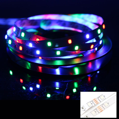 Bande lumineuse Led pour vélo 12 V, étanche, SMD 2835, 1-5M, 60Led/M, voiture, RGB, 12 V, bande lumineuse, Diode, rétro-éclairage de télévision ► Photo 1/6