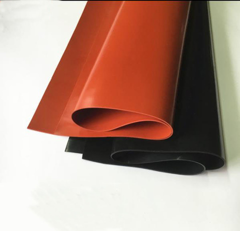 Feuille de caoutchouc de Silicone noir 1mm/1.5mm/2mm rouge/noir, 250x250mm, feuille de Silicone noir mat, feuille de Silicone pour résistance à la chaleur ► Photo 1/3