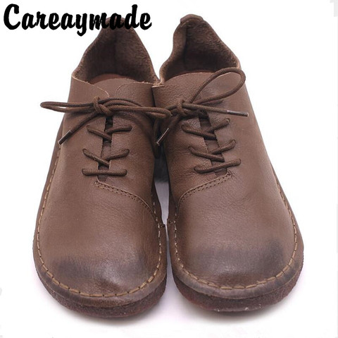 Careaymade-Début automne nouveau 2022 main sur mesure originale Sen antique en cuir véritable chaussures tête ronde décontracté chaussures pour femmes ► Photo 1/6