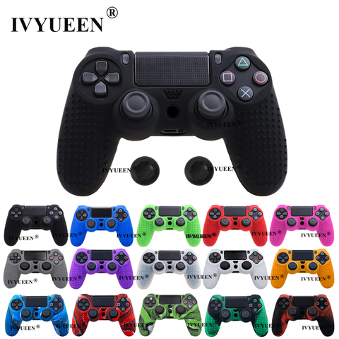 IVYUEEN 20 couleurs anti-dérapant Silicone housse coque peau pour Sony PlayStation Dualshock 4 PS4 DS4 Pro Slim contrôleur & Stick Grip ► Photo 1/6