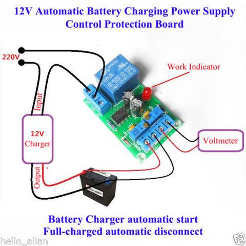 Contrôleur de charge automatique de batterie 12V, panneau de Protection du Module, carte de relais ► Photo 1/4