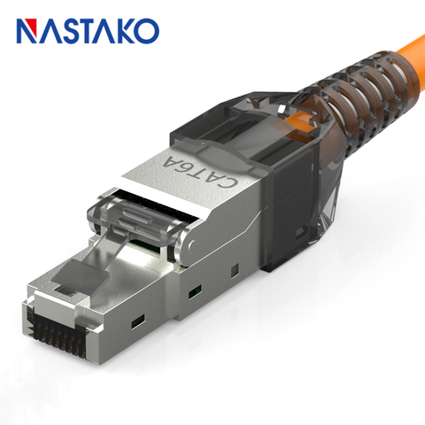 Sans outil RJ45 Cat6A connecteur blindé modulaire Plug outil moins rj45 keystone jack connecteur pour Cat6 Cat6A câble réseau solide ► Photo 1/6