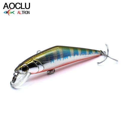 AOCLU wobblers Super qualité 8 couleurs 63mm 8.0g appât dur méné alose manivelle leurre de pêche basse eau salée fraîche attirail ► Photo 1/6