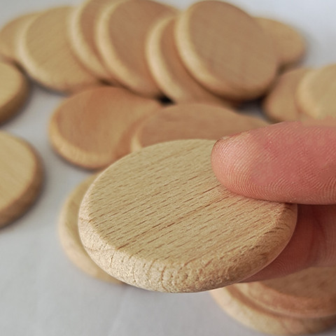 10 pièces disque rond bois inachevé cercle bois pièces découpes en bois ornements pour artisanat fournitures décoration ► Photo 1/6