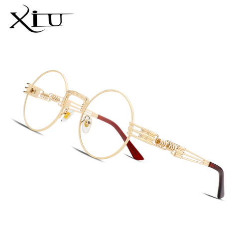 Gothique Steampunk lunettes de soleil hommes femmes emballage en métal lunettes rondes marque Designer lunettes de soleil miroir de haute qualité UV400 ► Photo 1/6