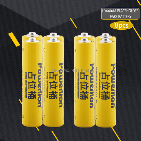 Fausse batterie au lithium-ion 10440, 8 pièces, pour batterie au Lithium fer phosphate, AAA, cellules factices ► Photo 1/4