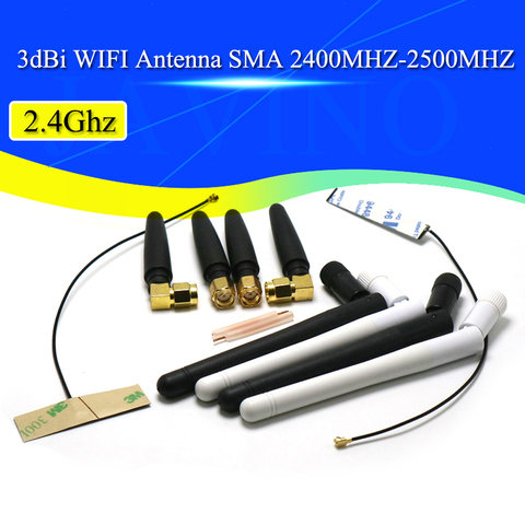 Amplificateur d'antenne universelle WIFI 2.4Ghz 3dbi, 2.4G RP SMA mâle, routeur WLAN, 2400-2500mhz, 2 pièces ► Photo 1/6