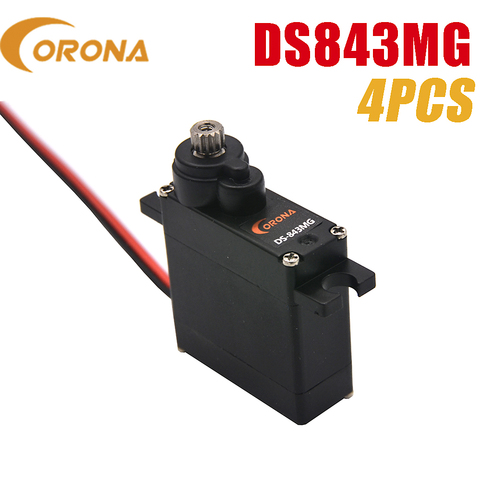 4 pièces Corona DS843MG DS-843MG Micro Servo numérique à couple élevé 4.8kg / 0.10sec / 11.5g ► Photo 1/5