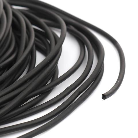 Doreenperles 1.5/2.5/4mm 10m cordon en caoutchouc PVC tubulaire cordon noir bijoux résultats bricolage faisant solide creux à la main fil, 10M de longueur ► Photo 1/6