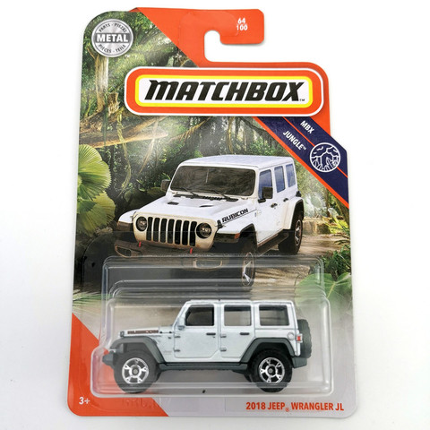 2022 JEEP WRANGLER JL boîte d'allumettes voitures jurassique monde 1/64 métal moulé sous pression Collection alliage modèle voiture jouets ► Photo 1/2