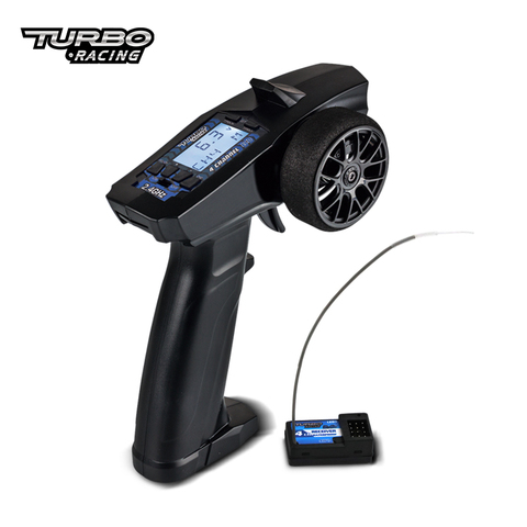 P32 Turbo Racing transmetteur Radio avec récepteur, télécommande 2.4 go, système VT 4 canaux, écran LCD, pour bateau, voiture RC, 91803G-C ► Photo 1/6