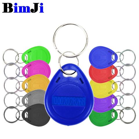 100 pièces RFID 125KHz lire seule étiquette 10 couleur TK4100 EM4100 proximité porte-clés étiquettes RFID carte pour la présence du temps de contrôle d'accès ► Photo 1/6