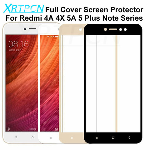 Protecteur d'écran 9D, en verre trempé, pour Xiaomi Redmi 5 Plus S2 4X 4A 5A Note 4 4X 5 5A Pro ► Photo 1/6