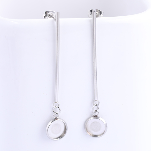 Accessoires de boucles d'oreilles en forme de barre en acier inoxydable, 10 pièces ► Photo 1/4