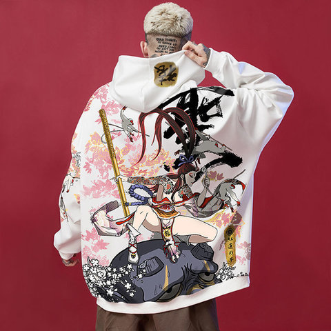 Printemps et automne tendance japonais harajuku streetwear hommes hip-hop à capuche grande taille punk vêtements graphique Swag Couple à capuche ► Photo 1/6